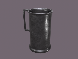 Medieval style metal cup 3D-Modell