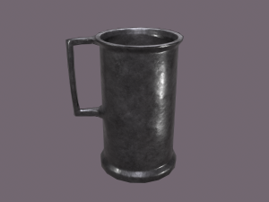 Medieval style metal cup 3D-Modell