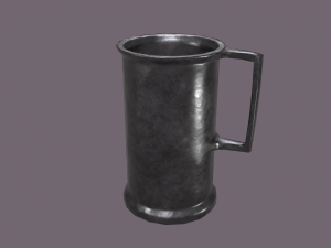 Medieval style metal cup 3D-Modell