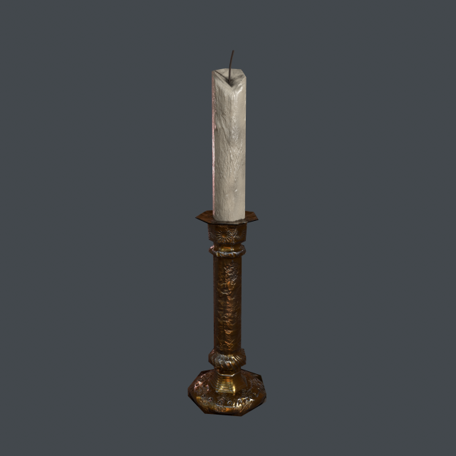 Candle stick Modello 3D .c4d .max .obj .3ds .fbx .stl .blend 