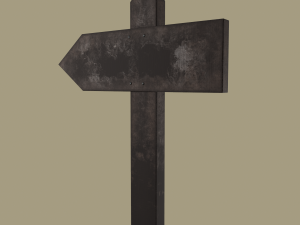 Little wood sign post 3D 模型