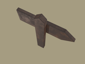 Little wood sign post 3D Model