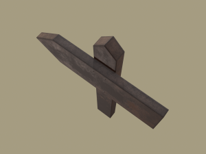 Little wood sign post 3D Model