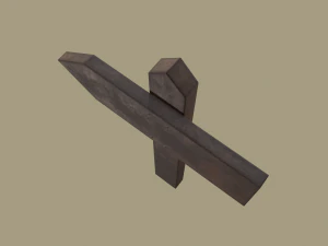 Little wood sign post 3D Model