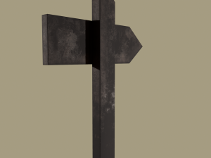 Little wood sign post 3D Model