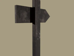 Little wood sign post 3D Model