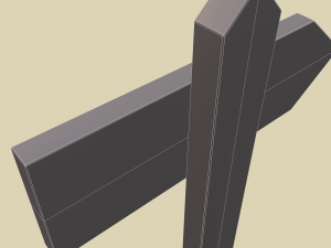 Little wood sign post 3D Model