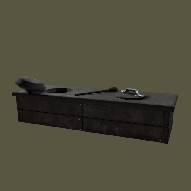 Medieval 2 hole toilet 3D Model .c4d .max .obj .3ds .fbx .stl .blend 