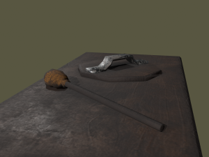 Medieval 2 hole toilet 3D Model