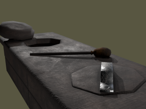 Medieval 2 hole toilet 3D Model