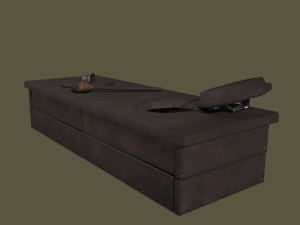 Medieval 2 hole toilet 3D Model