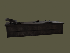 Medieval 2 hole toilet 3D Model