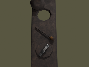 Medieval 2 hole toilet 3D Model