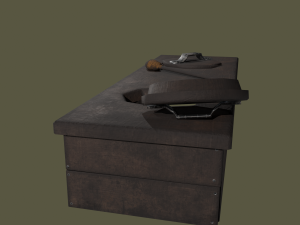 Medieval 2 hole toilet 3D Model