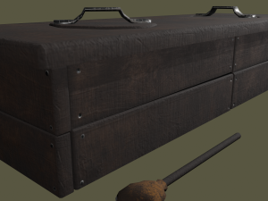 Medieval 2 hole toilet 3D Model