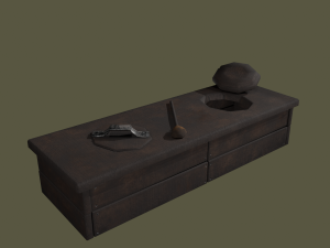 Medieval 2 hole toilet 3D Model