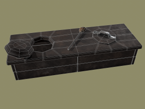 Medieval 2 hole toilet 3D Model