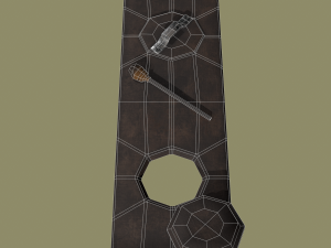 Medieval 2 hole toilet 3D Model