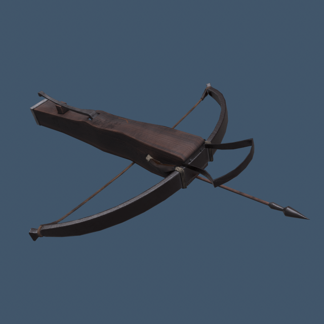 Cross bow and bolt 3D 모델 .c4d .max .obj .3ds .fbx .stl .blend 