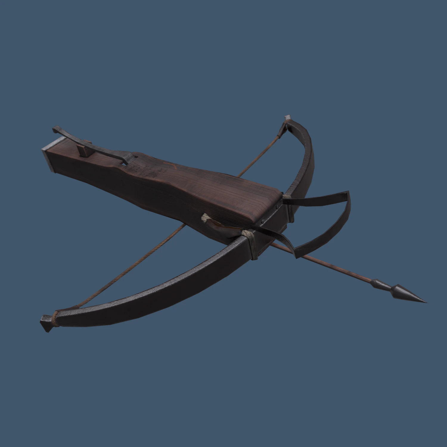 Cross bow and bolt 3D Model .c4d .max .obj .3ds .fbx .stl .blend 