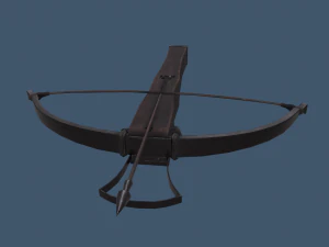 Cross bow and bolt 3D Model
