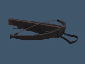 Cross bow and bolt 3D Model
