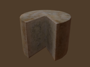 Aged wheel of cheese 3D Model