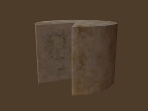 Aged wheel of cheese 3D Model