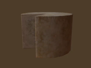 Aged wheel of cheese 3D Model