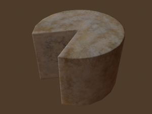 Aged wheel of cheese 3D 모델