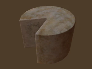 Aged wheel of cheese 3D Model
