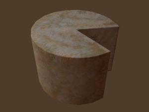 Aged wheel of cheese 3D 모델