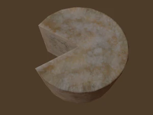 Aged wheel of cheese 3D Model