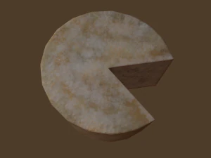 Aged wheel of cheese 3D Model