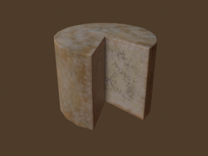 Aged wheel of cheese 3D 모델