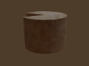 Aged wheel of cheese 3D Model