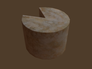 Aged wheel of cheese 3D 모델