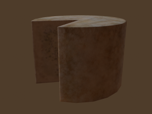 Aged wheel of cheese 3D 모델