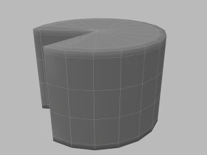 Aged wheel of cheese 3D Model