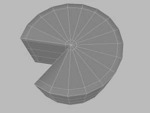 Aged wheel of cheese 3D Model