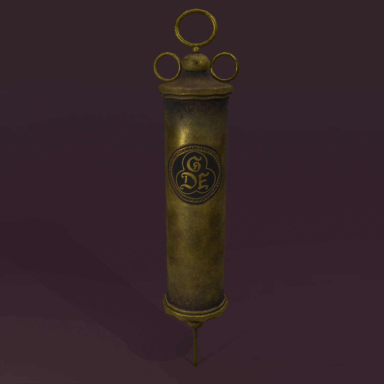 Vintage medieval medical syringe 3D Model .c4d .max .obj .3ds .fbx .stl .blend 