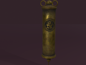 Vintage medieval medical syringe Model 3D
