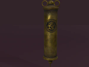 Vintage medieval medical syringe 3D Model