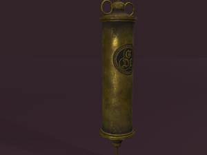 Vintage medieval medical syringe Model 3D