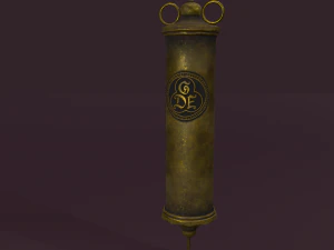Vintage medieval medical syringe 3D Model