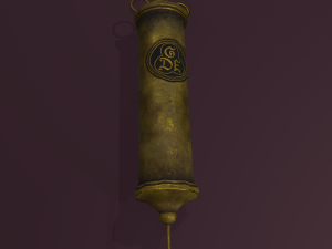 Vintage medieval medical syringe Model 3D