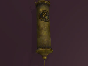 Vintage medieval medical syringe 3D Model