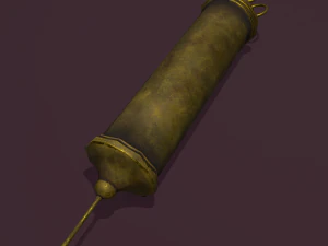 Vintage medieval medical syringe 3D Model