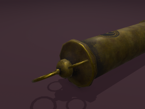 Vintage medieval medical syringe Model 3D