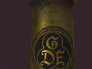 Vintage medieval medical syringe Model 3D
